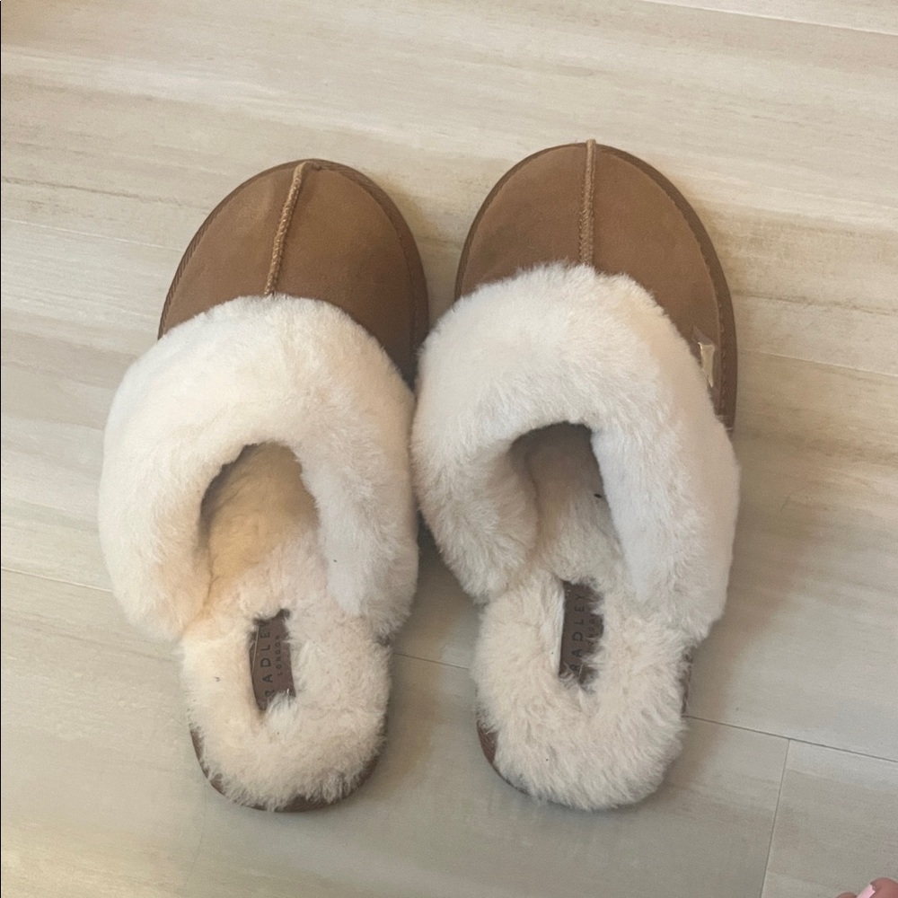 Radley’s cozy Brown and Cream Women's Slippers